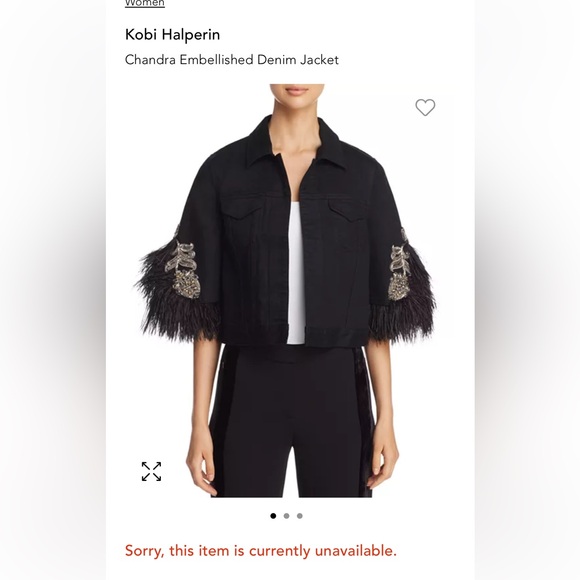 Women’s Kobi Halperin jackets w/ostrich feathers - Picture 16 of 16